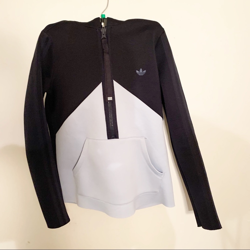 Adidas Blue Pull over Zip Hoodie Jacket